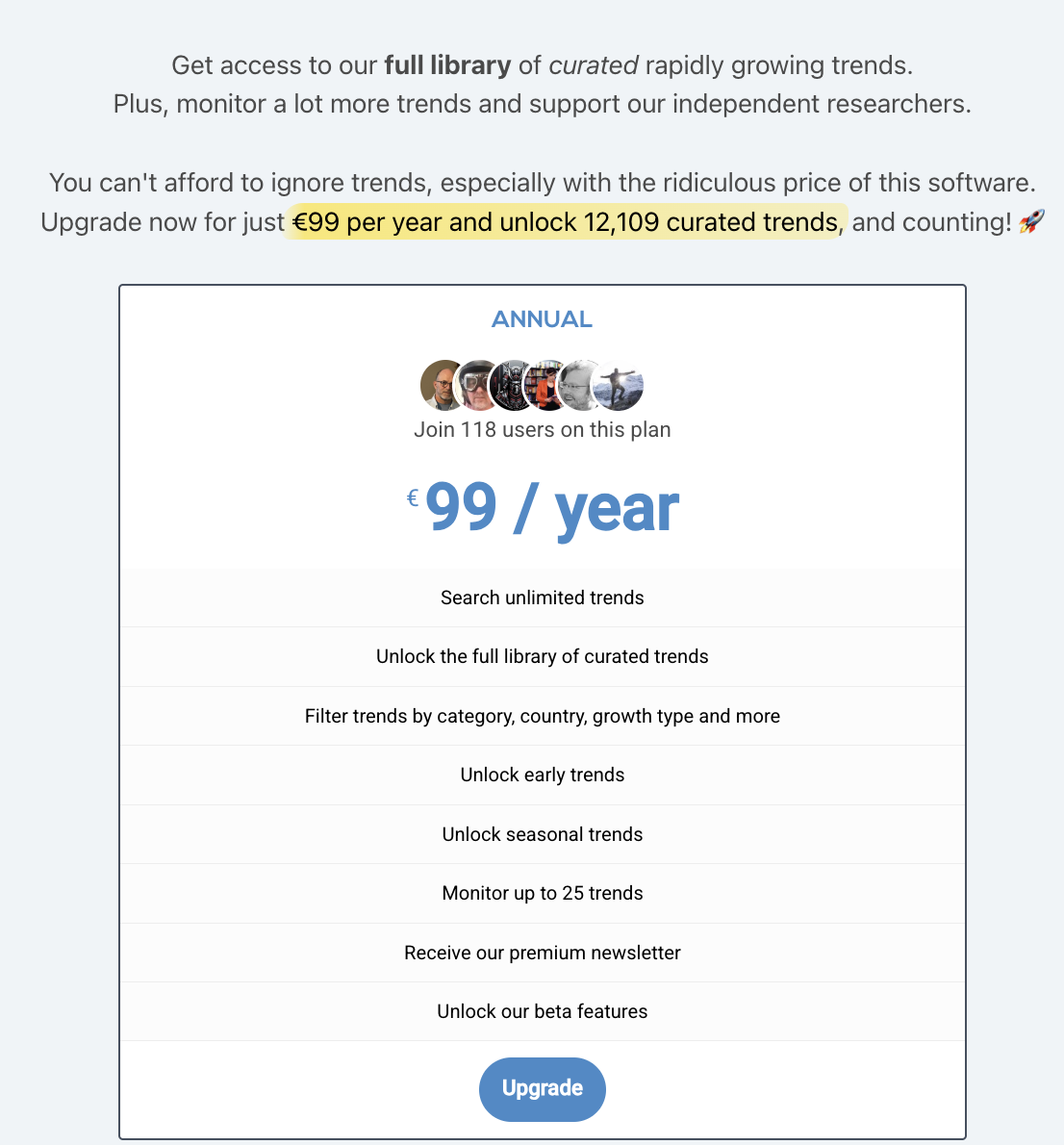 treendly pricing