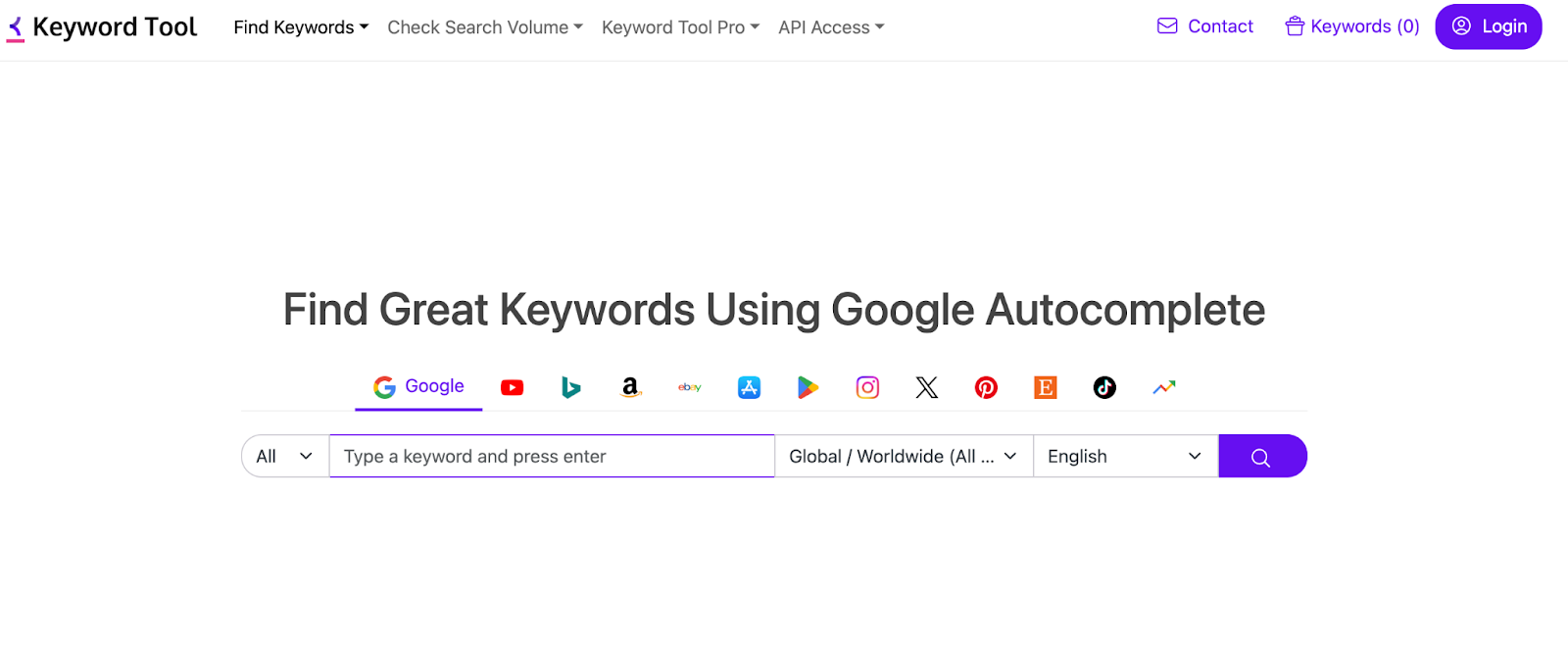 keywordtool.io