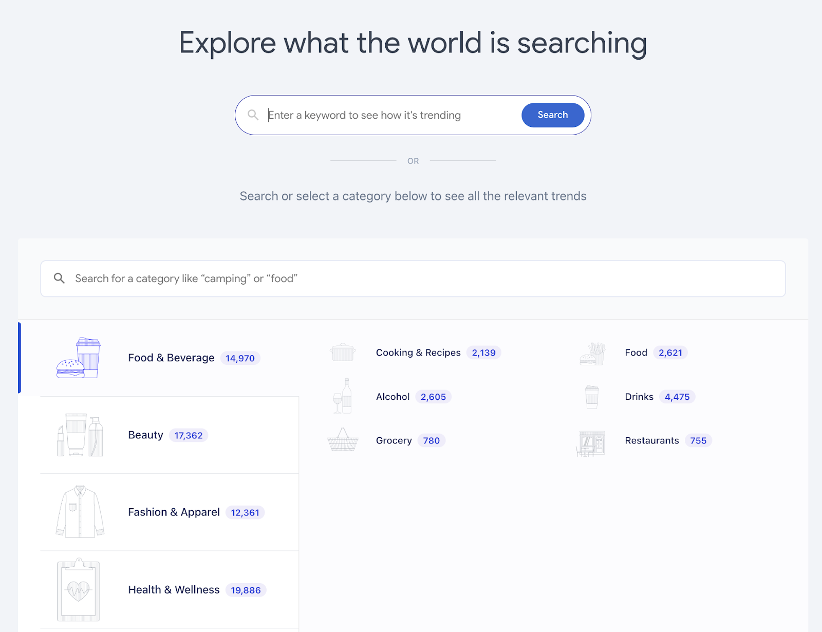 glimpse trends database